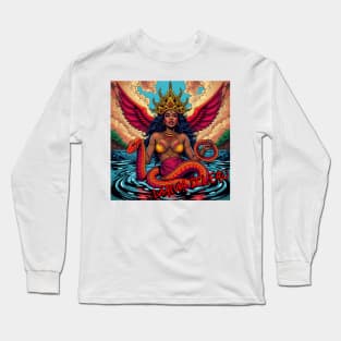 MAMA D'LEAU – FULL COLOUR – FETERS AND LIMERS – CARIBBEAN FOLKLORE EVENT DJ GEAR Long Sleeve T-Shirt